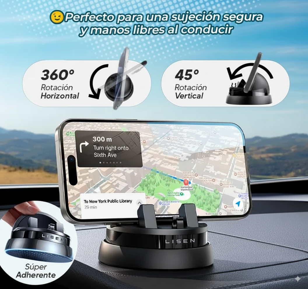 Soporte 360 MAX – Mayor Seguridad al Conducir 🚗📱
